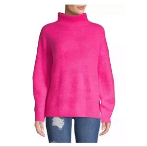 FRENCH CONNECTION puffed-sleeve ribbed sweater